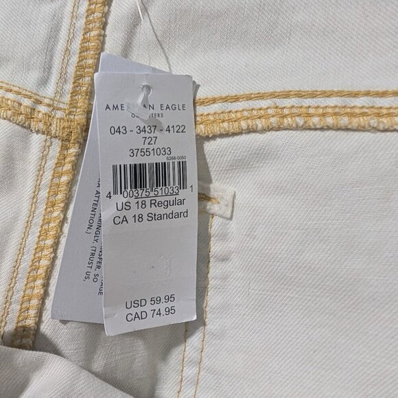 NWT AE | 90s Straight Leg Jeans in Yellow Floral (18/34) - Picture 5 of 14